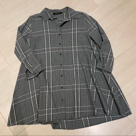 Zara Dresses & Skirts - Zara Women’s Plaid Button Front Shirt Dress